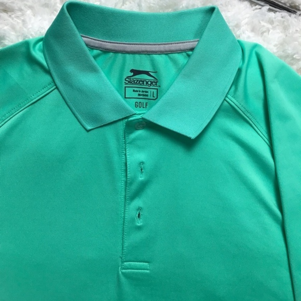 Men’s Mint Slazenger Golf Polo Shirts Sz L NWOT - Picture 3 of 5